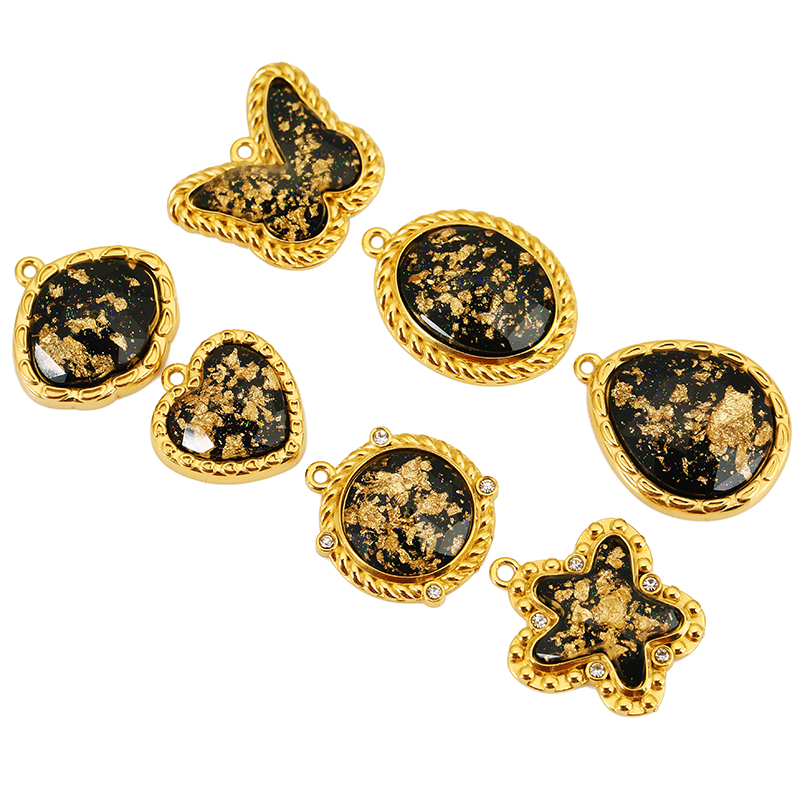 3개 스테인리스 스틸 지르콘 블랙 나비 별 하트 참 오 - Butterfly Pendant Necklace 리뷰 및 가격