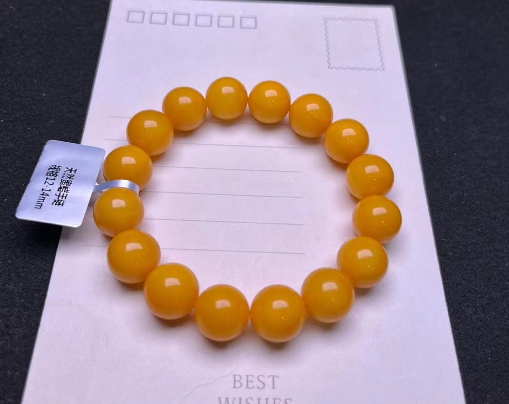 천연 황색 호박 원석 라운드 비즈 팔찌 여성 남성 힐링 - Gemstone Bracelet Healing 리뷰 및 가격