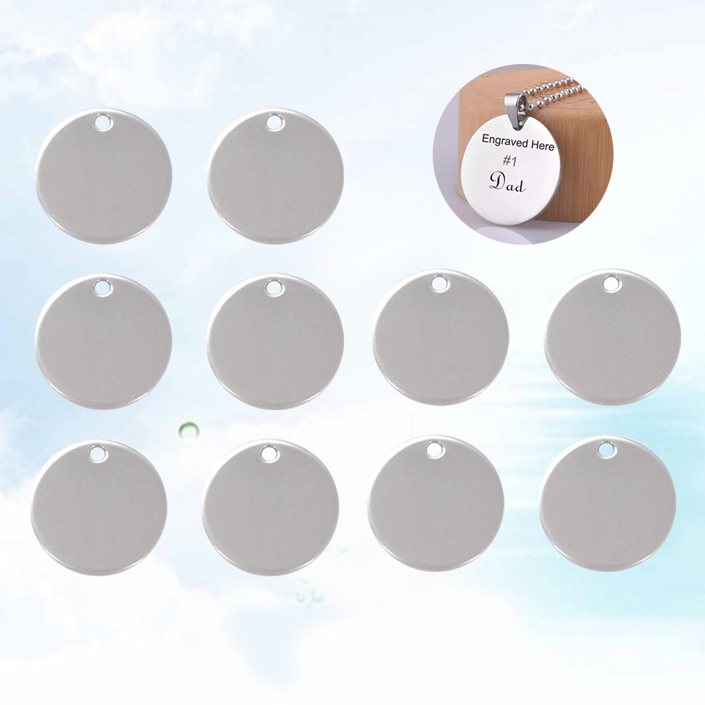 10Pcs 경화된 스테인레스 스틸 개 ID 태그 25M - Engraved Name Necklace 리뷰 및 가격