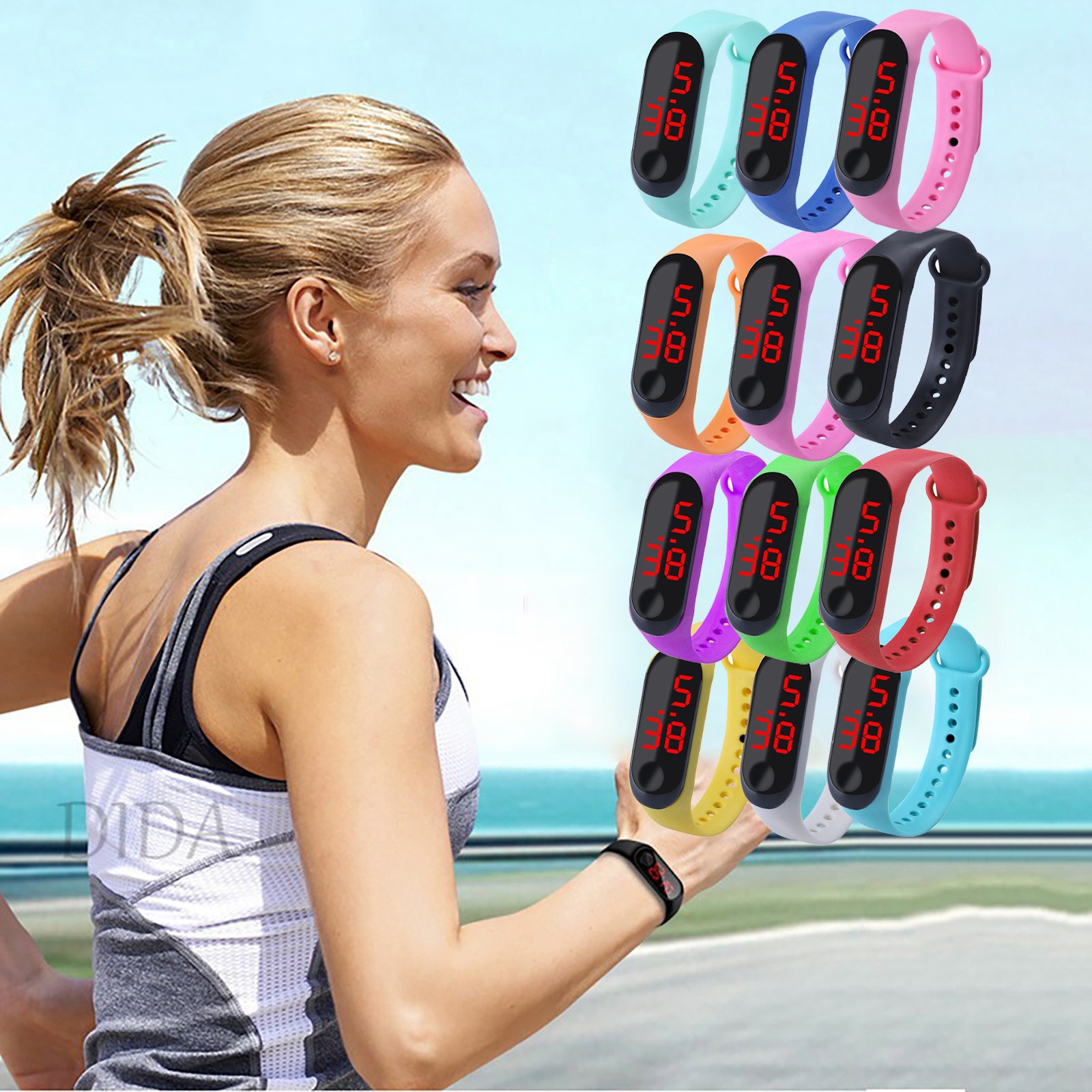 스포츠 야외 전자 시계, 캐주얼 팔찌, 손목시계, 어린 - Jewelry Smart Watches 리뷰 및 가격