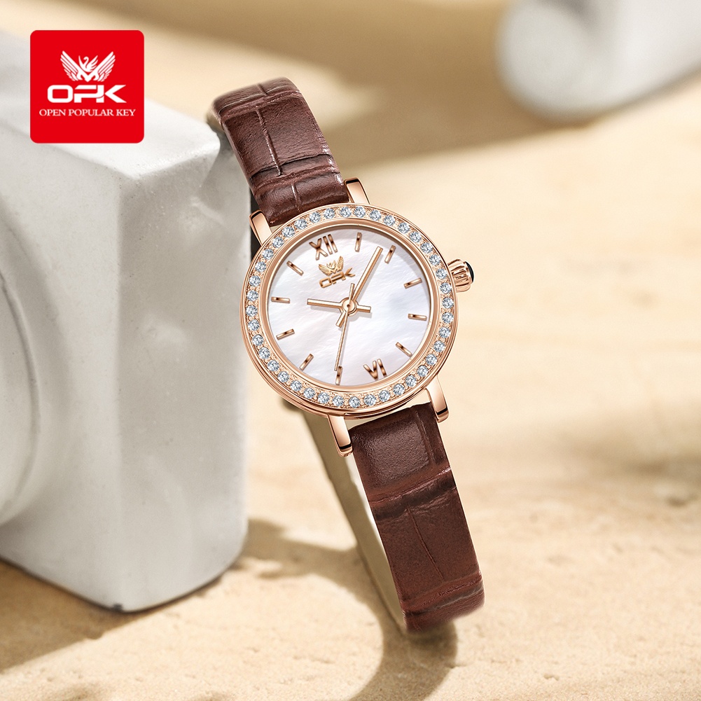 OPK 6063 라이트 럭셔리 시계 여성용 작은 원형  - Jewelry Watches Women 리뷰 및 가격