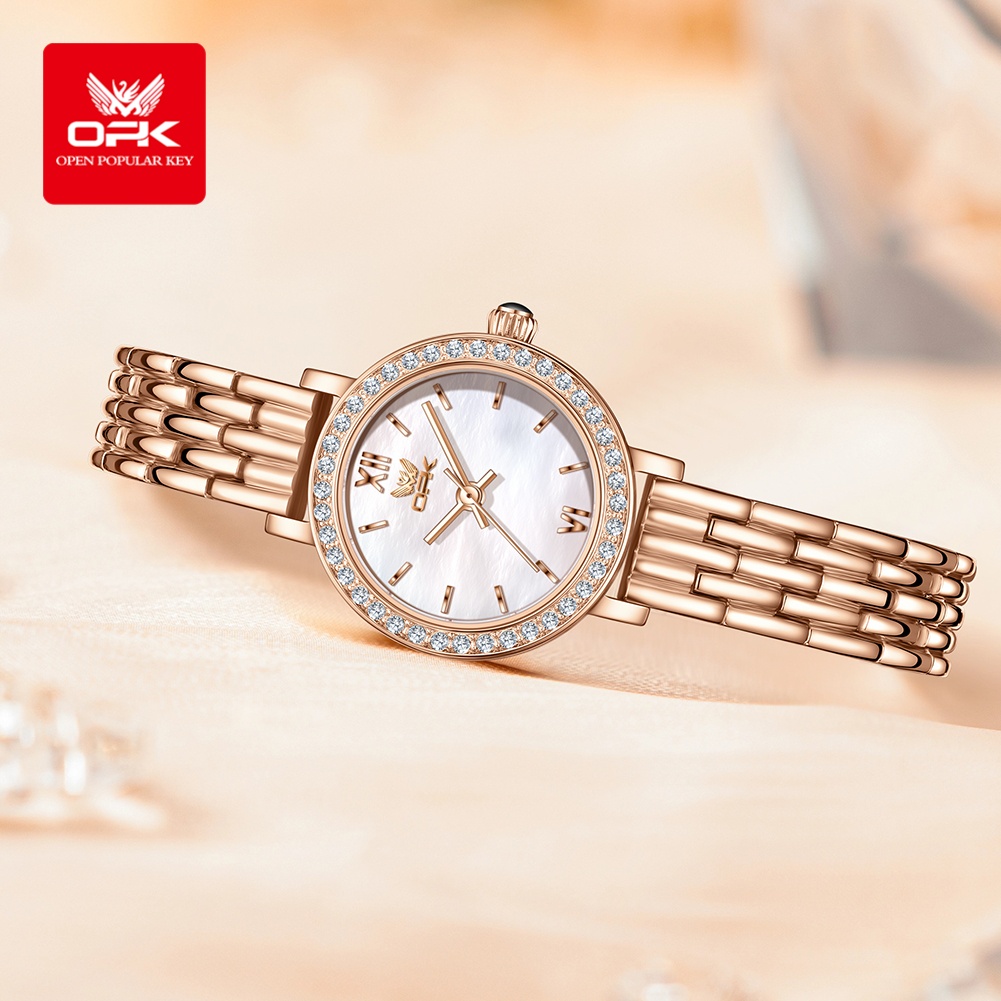OPK 6063 라이트 럭셔리 시계 여성용 작은 원형  - Jewelry Watches Women 리뷰 및 가격