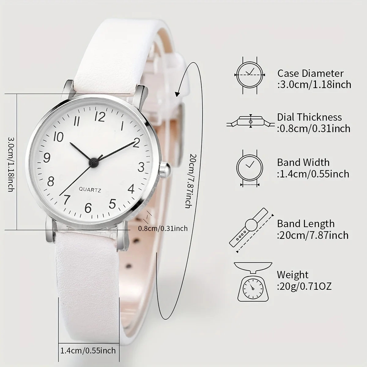 캐쥬얼 패션 쿼츠 시계, 아날로그 PU 가죽 손목 시계 - Jewelry Watches Women 리뷰 및 가격