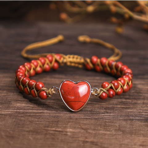 중국 스타일 행운의 축복 천연 원석 이중 꼬임 조절 가 - Gemstone Bracelet Healing 리뷰 및 가격