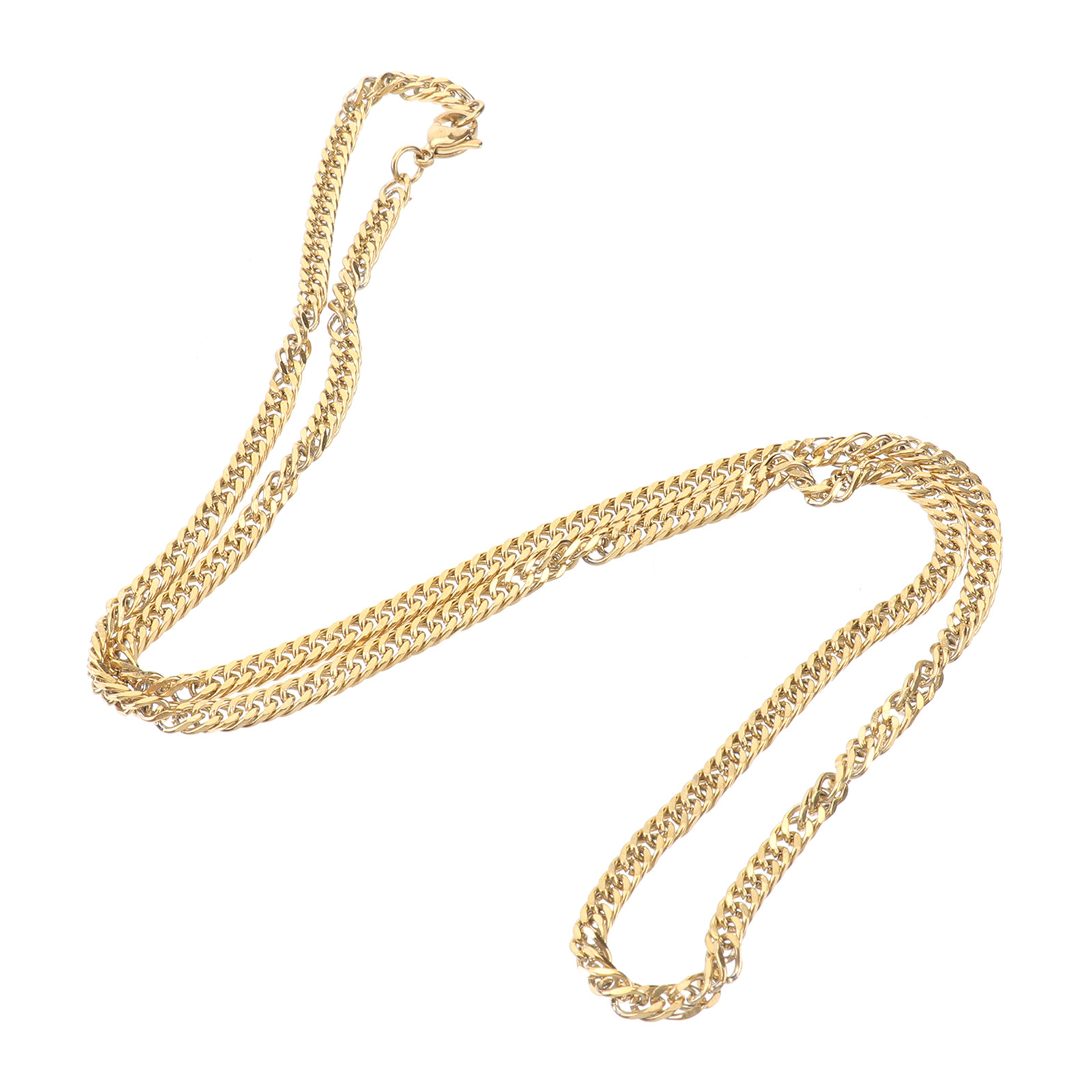 1Pcs 골든 더블 버클 체인 패션 체인 힙합 액세서리 - Hip Hop Chain Necklace 리뷰 및 가격