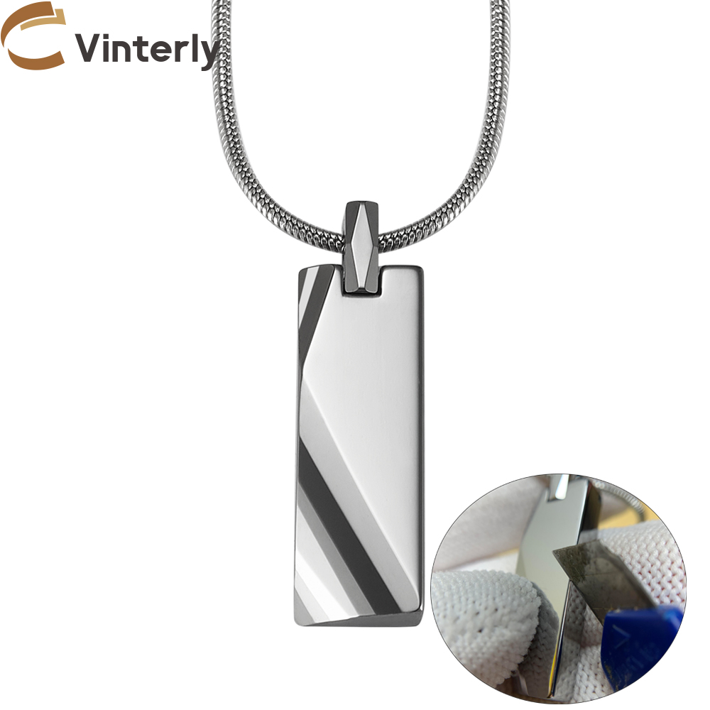 남성용 맞춤형 텅스텐 카바이드 펜던트, 스크래치 방지, - Engraved Name Necklace 리뷰 및 가격