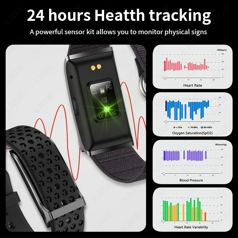 LIGE 100+ 스포츠 피트니스 트래커 스마트 팔찌  - Jewelry Smart Watches 리뷰 및 가격