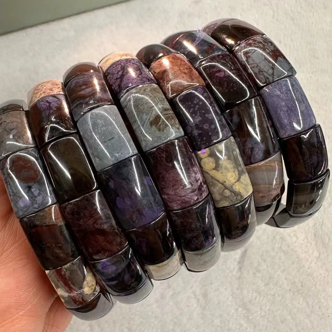 AAA 천연 Sugilite 팔찌 10*13mm 보석  - Gemstone Bracelet Healing 리뷰 및 가격