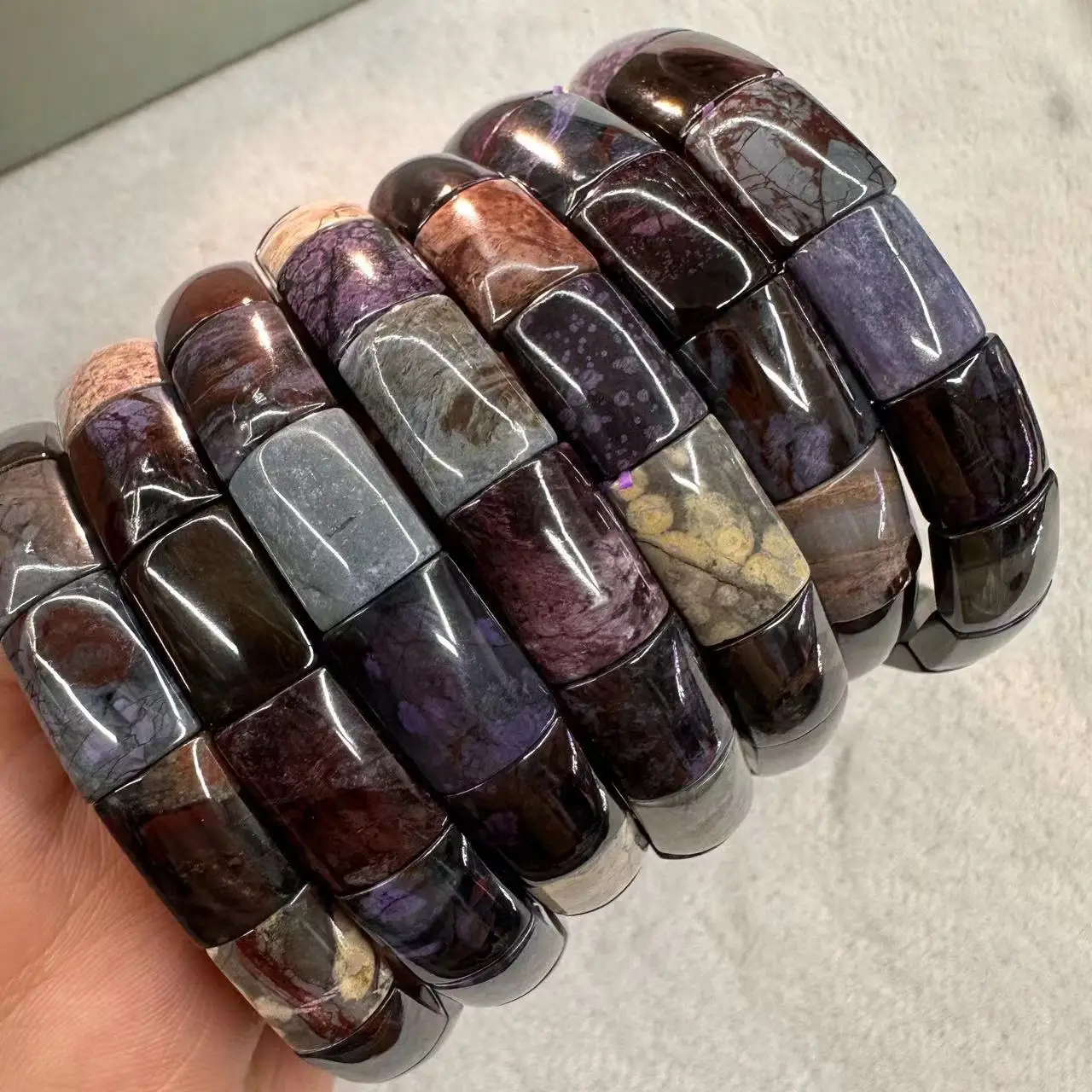 AAA 천연 Sugilite 팔찌 10*13mm 보석  - Gemstone Bracelet Healing 리뷰 및 가격