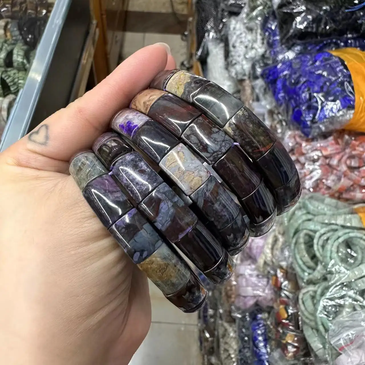 AAA 천연 Sugilite 팔찌 10*13mm 보석  - Gemstone Bracelet Healing 리뷰 및 가격