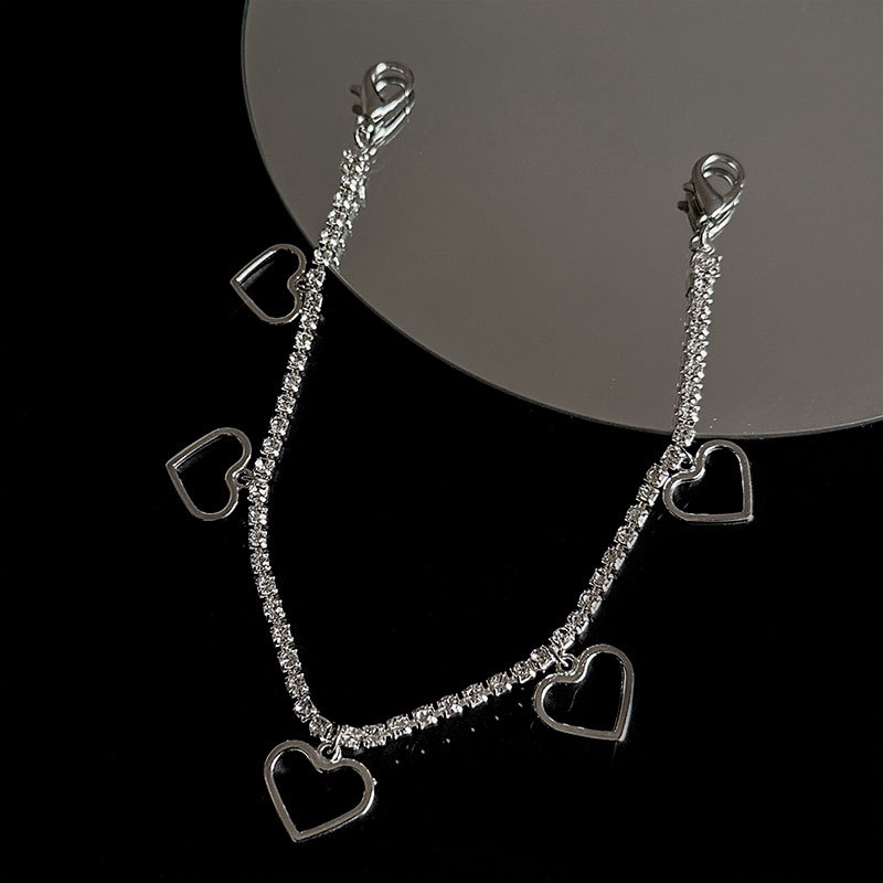 중공 조각 금속 하트 모양 신발 버클 체인, 유럽 및  - Hip Hop Chain Necklace 리뷰 및 가격