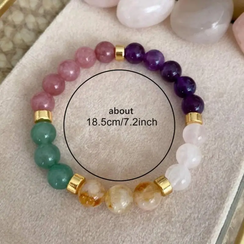 천연 자수정 로즈쿼츠 비즈 팔찌 골드 스페이서 비즈 탄 - Rose Gold Bracelet 리뷰 및 가격