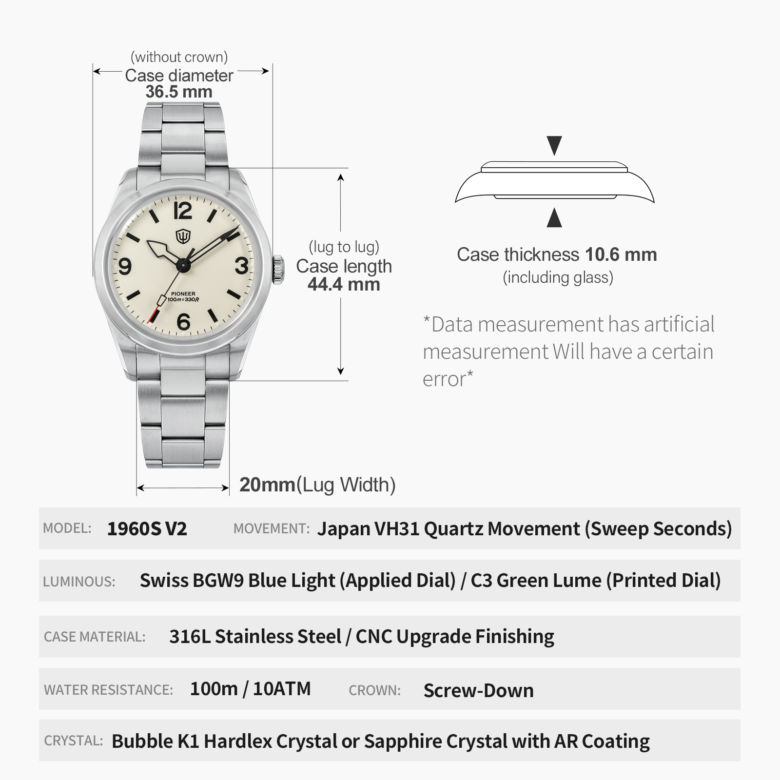 Watchdives WD1960S V2 빈티지 크림 3 - Vintage Pocket Watch 리뷰 및 가격