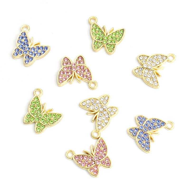 100개/세트 나비 펜던트 참 크리스탈 장식 참 DIY - Butterfly Pendant Necklace 리뷰 및 가격
