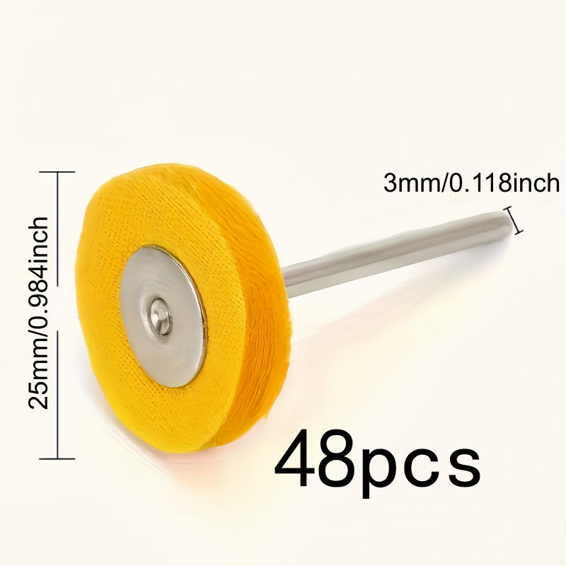 48Pcs 3mm 노란색 연마 천 휠, 내마모성 보풀  - Jewelry Watches & Accessories 리뷰 및 가격